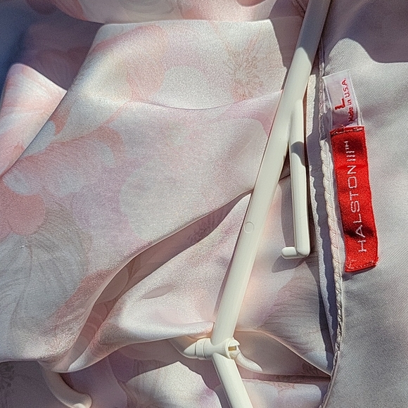 Halston III Pink Floral Pajama Set Vintage Size L - Picture 8 of 16